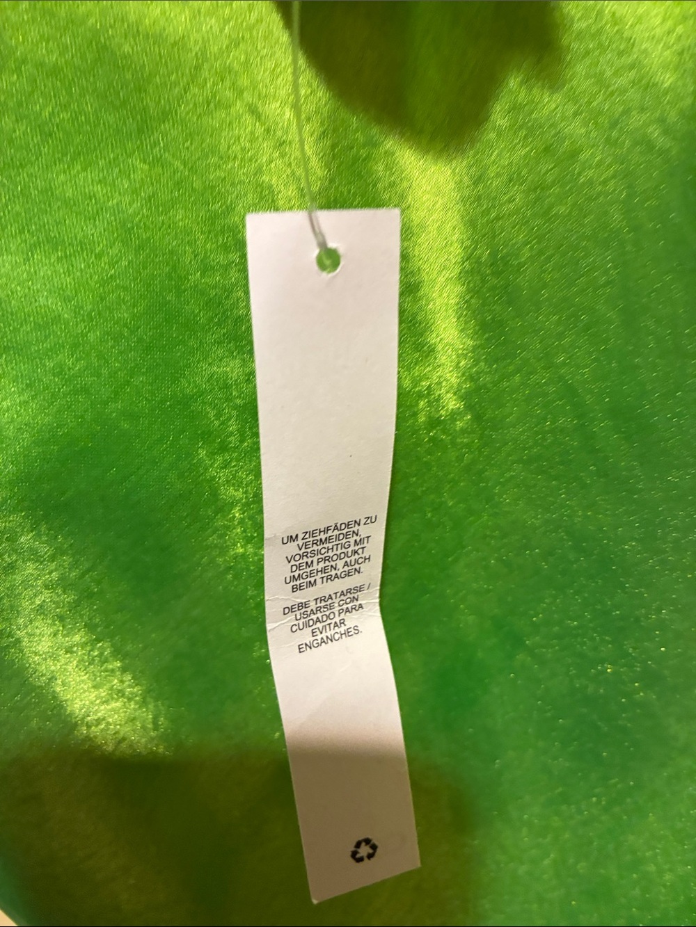 NWT Green Satin V-Neck Slip Dress Sexy Mob Wife S - Picture 9 of 14